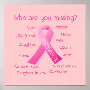 Affiche Qui vous manque Pink Ribbon ?