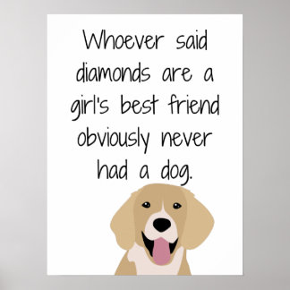 Affiche Quiconque a dit que les diamants sont une fille me