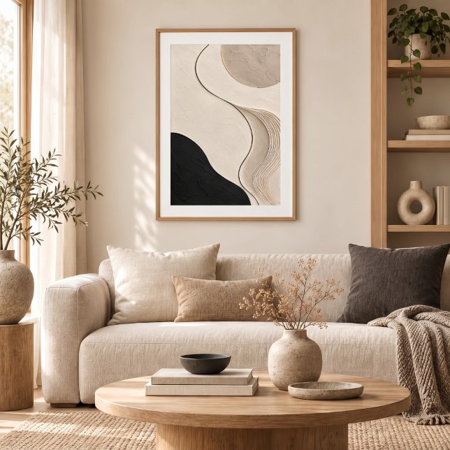 Affiche Quiet Contour | Minimal Abstract Plaster Art Print (Créateur téléchargé)