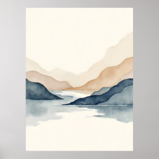 Affiche Quiet Currents - Paysage minimal