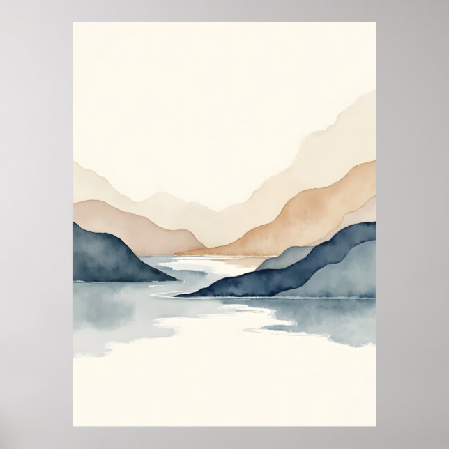 Affiche Quiet Currents - Paysage minimal (Devant)