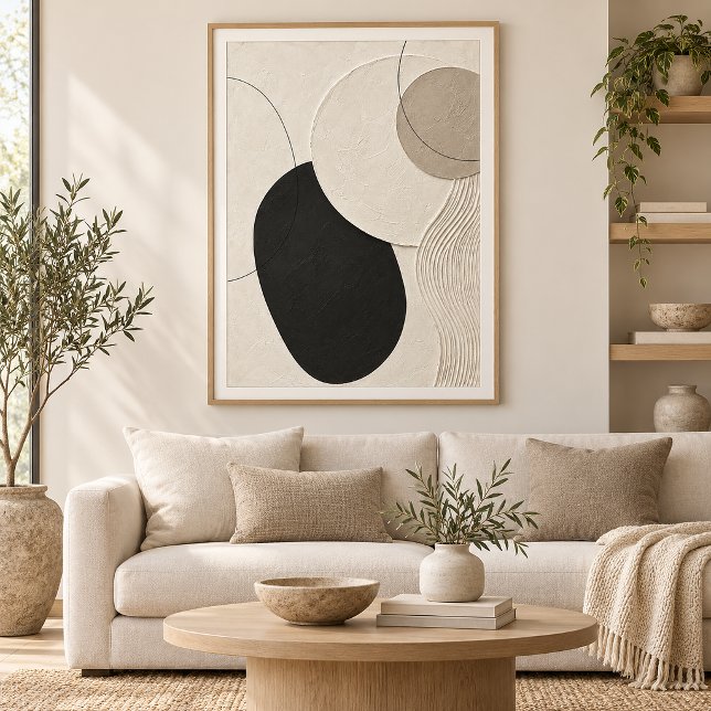 Affiche Quiet Orbit | Minimal Abstract Plaster Art Print (Créateur téléchargé)