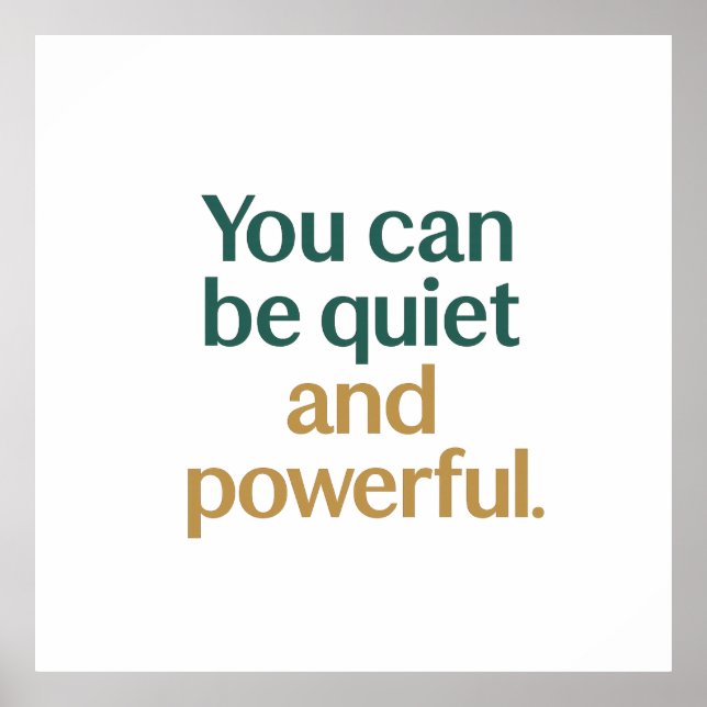 Affiche 	Quiet Strength and Power (Devant)