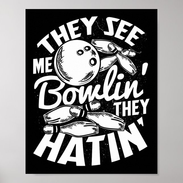 Affiche Quilles de bowling Spare Strike 1  (Devant)