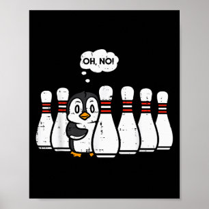 Affiche Quilles De Pingouin Ns Oh Non Drôle Joueur De Quil