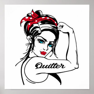 Affiche Quilter Rosie Le Riveter Pin Up