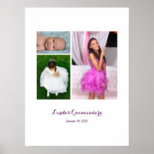 Affiche Quinceañera 15e anniversaire Se connecter Commissi
