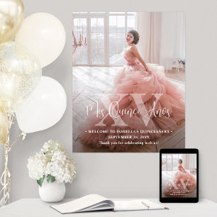 Affiche Quinceañera Bienvenue Mis XV Photo 15e anniversair