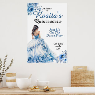 Affiche Quinceanera colorée