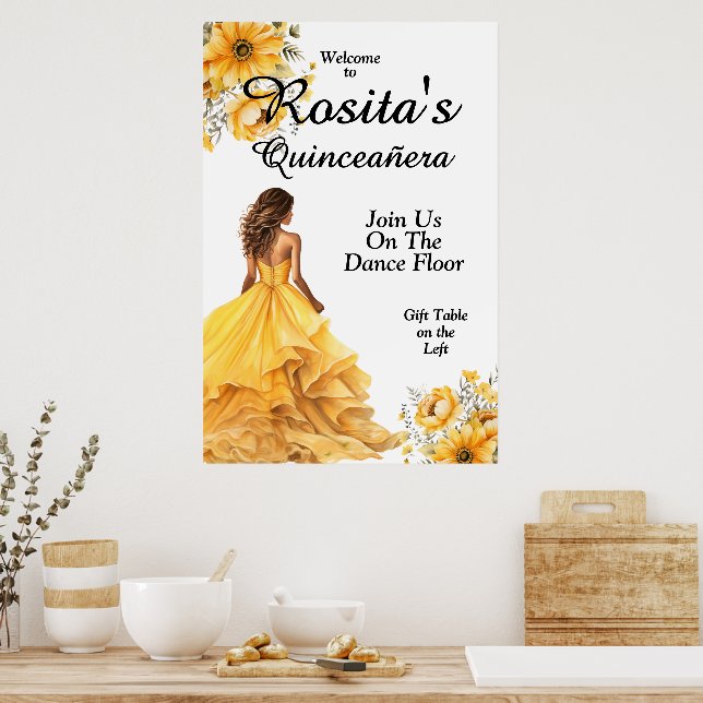 Affiche Quinceanera colorée (Cuisine)