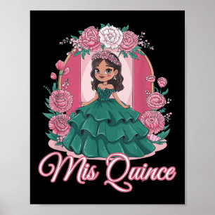 Affiche Quinceanera Mis, 15e anniversaire de la Latina esp
