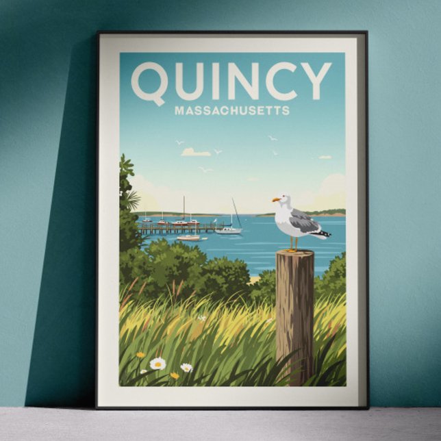 Affiche Quincy Massachusetts vintage (Créateur téléchargé)