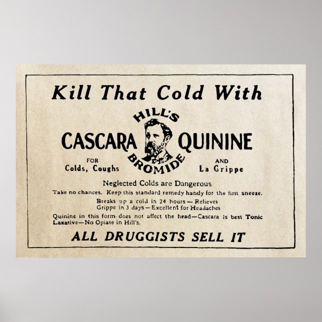 Affiche Quinine Ad Vintage 1921 (Devant)