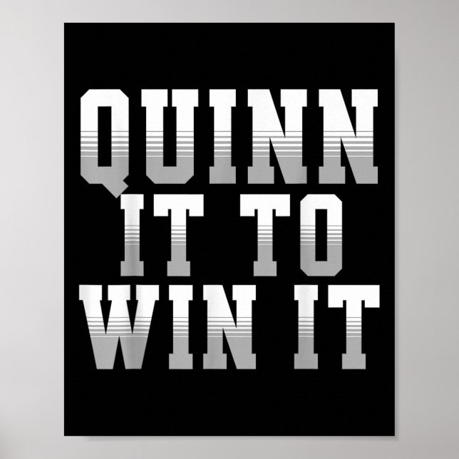 Affiche Quinn It To Win It Motivational Srts Motto 4 Coach (Devant)