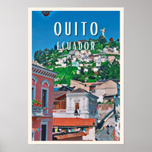Affiche Quito, la capitale équatorienne