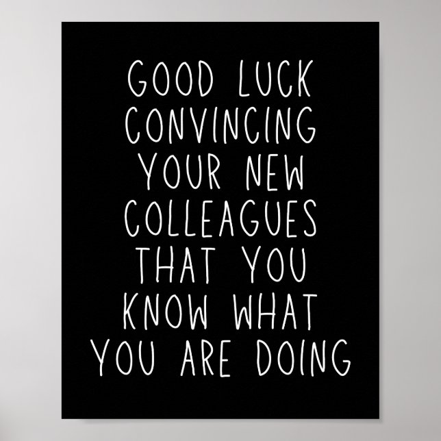 Affiche Quitter Le Collègue Drôle Coworker Dit (Devant)