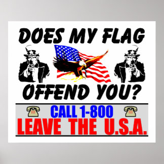Affiche Quittez Les Etats-Unis !