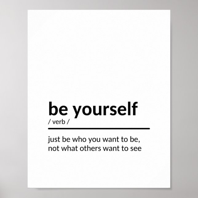 Affiche Quote About Being Yourself (Devant)