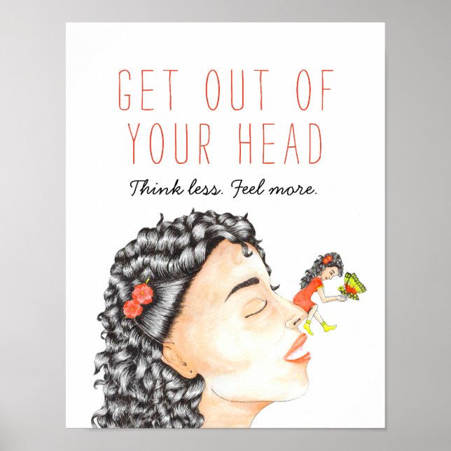 Affiche Quote d'anxiété inspirationnelle Whimsical Waterco (Devant)