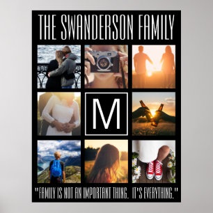 Affiche Quote de trame Monogramme 8