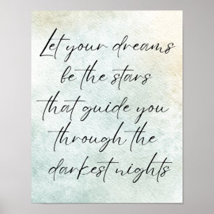 Affiche Quote d'inspiration Motivational Watercolor
