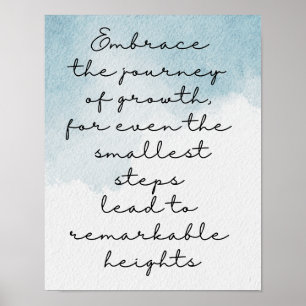 Affiche Quote d'inspiration Motivational Watercolor