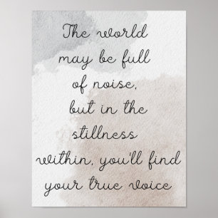 Affiche Quote d'inspiration Motivational Watercolor