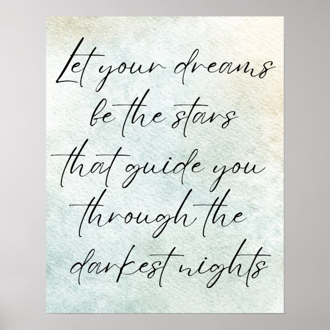 Affiche Quote d'inspiration Motivational Watercolor (Devant)