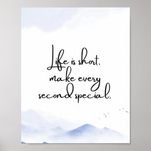 Affiche Quote Motivation Minimaliste Bleu