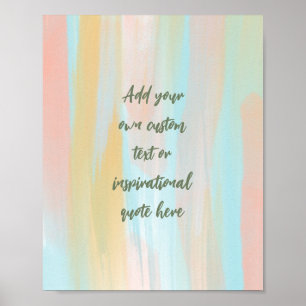 Affiche Quote Motivation Pastel personnalisé