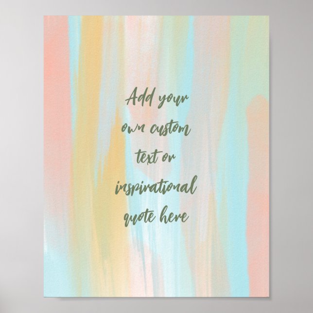 Affiche Quote Motivation Pastel personnalisé (Devant)