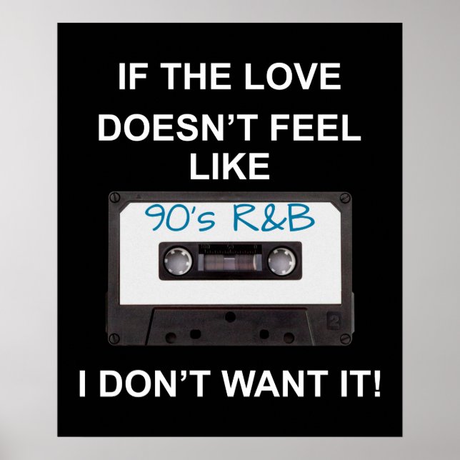 Affiche R&B Love des années 90 (Devant)