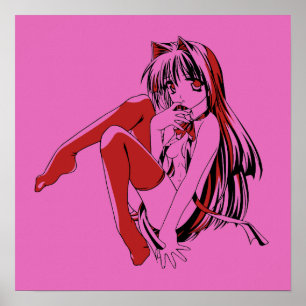 Affiche R & B, Neko Catgirl Furry Anime Loli Slave