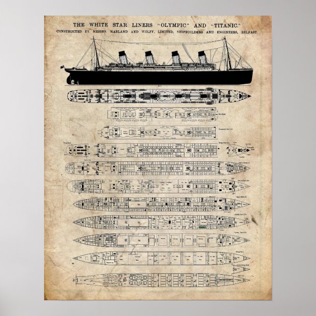 Affiche R.M.S. Titanic Patent (Devant)