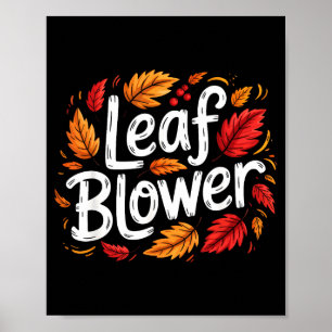 Affiche R souffleur à feuilles Saison d'automne Feuilles q
