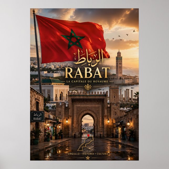 Affiche Rabat Maroc (Devant)