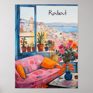 Affiche Rabat Maroc Voyage Ville Peinture Esthétique