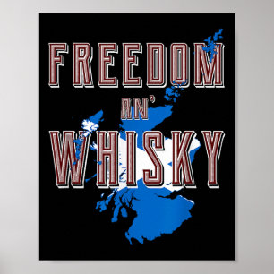 Affiche Rabbie Burns Citation Liberté Whisky Scottish Colo