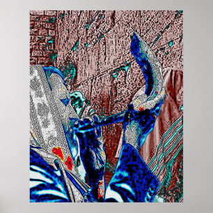 AFFICHE RABBIN AVEC LE SHOFAR