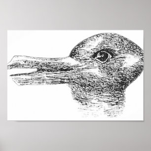 Affiche Rabbit Duck illusion Est-ce un lapin ou est-ce un