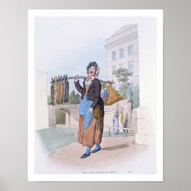 Affiche Rabbit Woman, from 'Costume of Great Britain', pub (Devant)