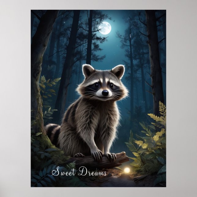 Affiche Raccoon Adventure par Moonlight Wildlife (Devant)