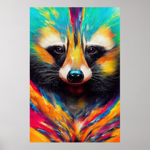 Affiche Raccoon Animal Discovery Aventure Nature Planet
