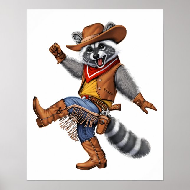 Affiche Raccoon Cowboy (Devant)
