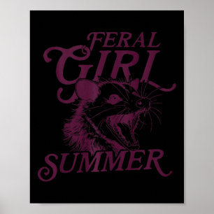 Affiche Raccoon Feral Girl Débardeur d'été