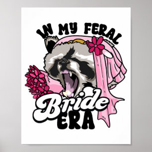 Affiche Raccoon Mème Dans Mon Époque Feral Bride Era Bache