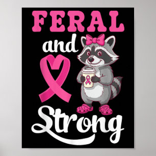 Affiche Raccoon P. Sensibilisation Au Cancer Du Sein Feral