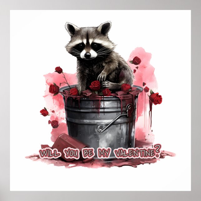 Affiche Raccoon Seras-tu ma Saint-Valentin ? (Devant)
