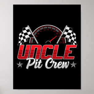 Affiche Race Car Birthday Party Racing Family Uncle Pit Cr