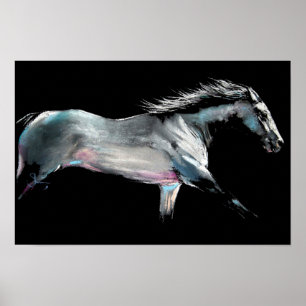 Affiche ' RACE ON ' Course de cheval par Shirley MacArthur